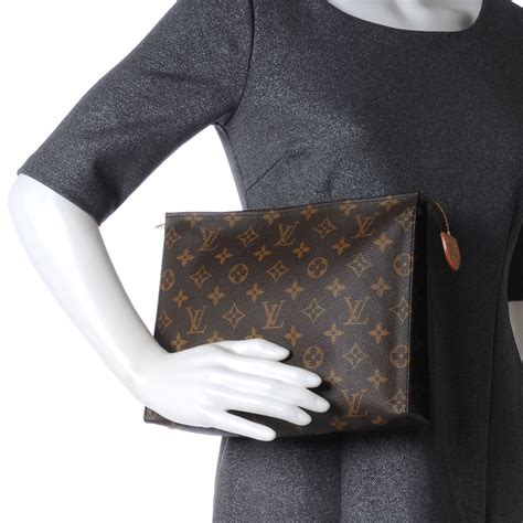 lv puch 26|Louis Vuitton Toiletry Pouch 26 Monogram Brown.